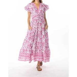 NEW BINDU aria maxi dress in peony floral print